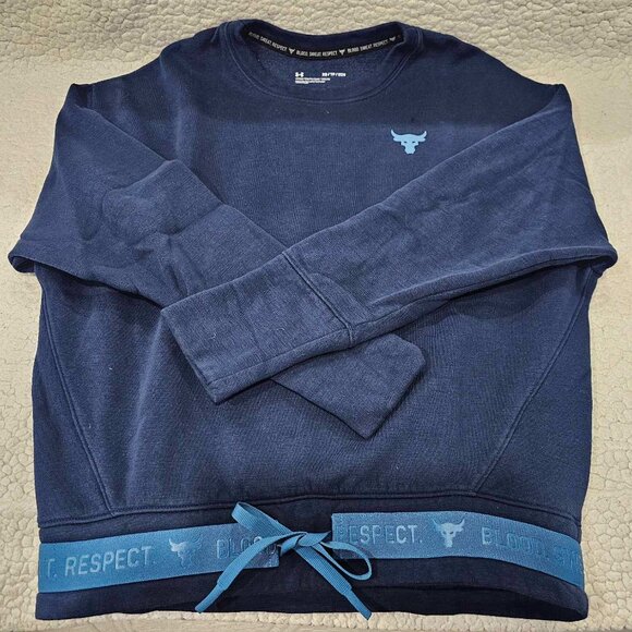 Under Armour Sweatshirt Women's Loose Fit Cropped Blood Sweat Respect, XS - Picture 5 of 6